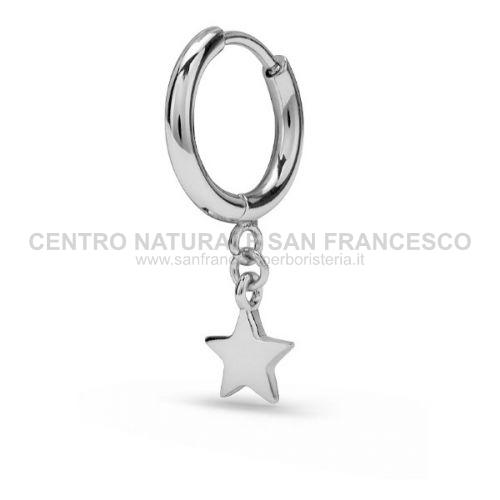 Orecchino singolo Stella argento