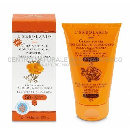 Crema solare con estratto di papavero SPF 50+