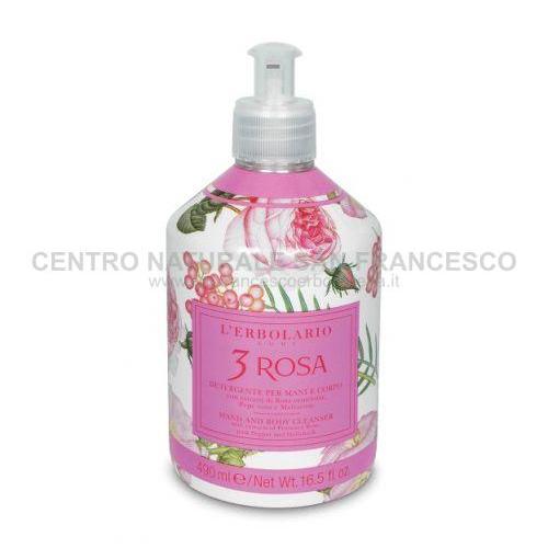 3 Rosa detergente per mani e corpo