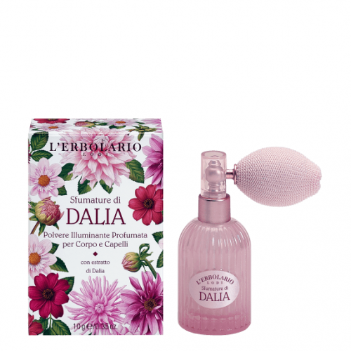 Sfumature di Dalia polvere illuminante profumata corpo e capelli
