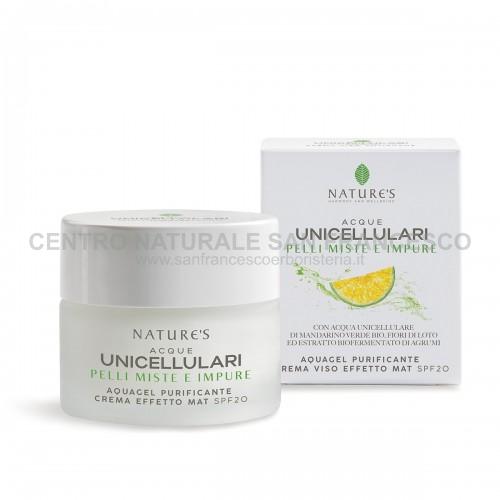 Acque Unicellulari Crema Viso Aquagel Purificante Effetto Mat SPF20