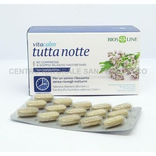 Vitacalm Tutta Notte con melatonina 60 capsule BIOS LINE