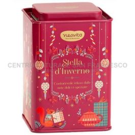 Square tin rosso con infuso Stella d’inverno