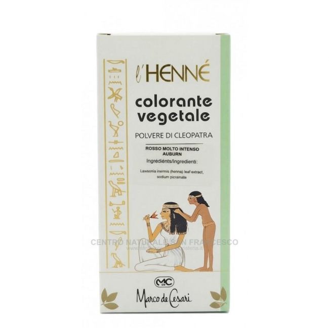 Hennè rosso molto intenso auburn Polvere di Cleopatra